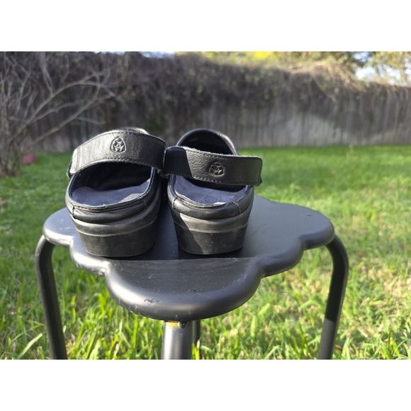 Ariat Black Leather Slingback Mule Clogs Women's Comfort Shoes - Picture 5 of 8